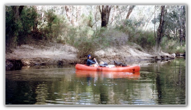 FJ with Grunge on the great canoe trip Oct 1995 1